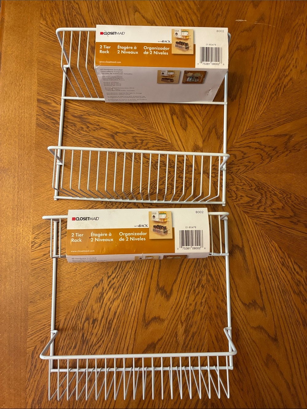 ClosetMaid White 2-Tier Over-Door Wire Rack Pair